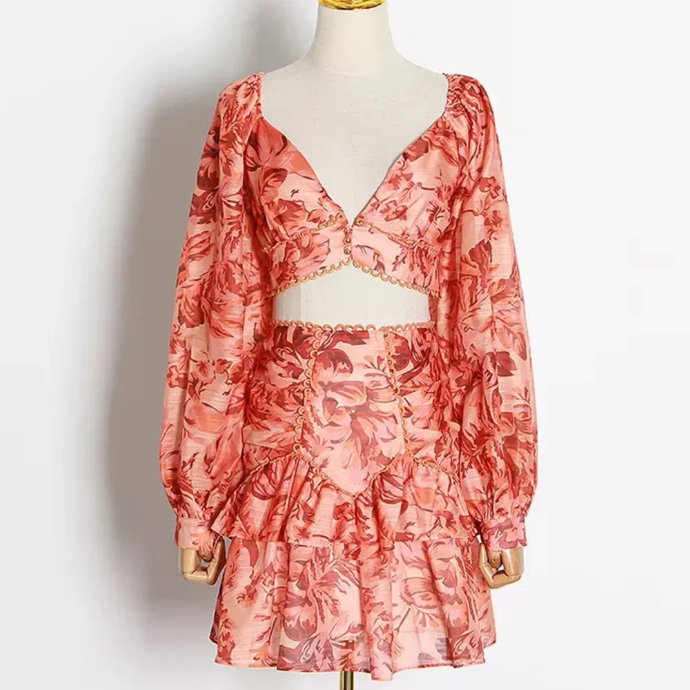NWT Orange Floral Women Two Piece Set - Picture 1 of 4